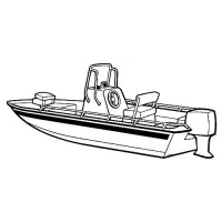 Carver 71217S11 V-Hull Center Console Shallow Draft Fishing, 17'6, Sun-Dura® Mist Gray O/B W/Tie Down Kit - 71217S11 - 500-71217S11F1